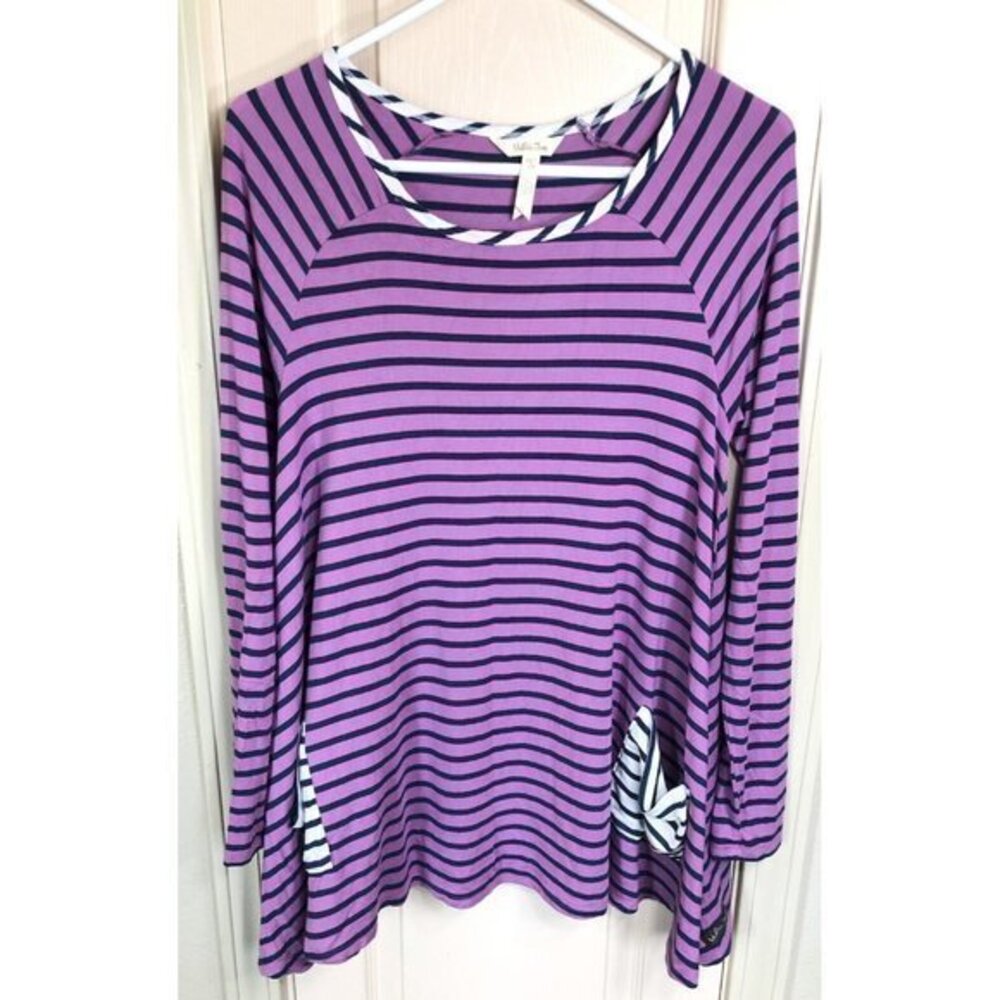 Matilda Jane Womens SM Purple Swing Tunic Shirt with Pockets - Picture 1 of 3